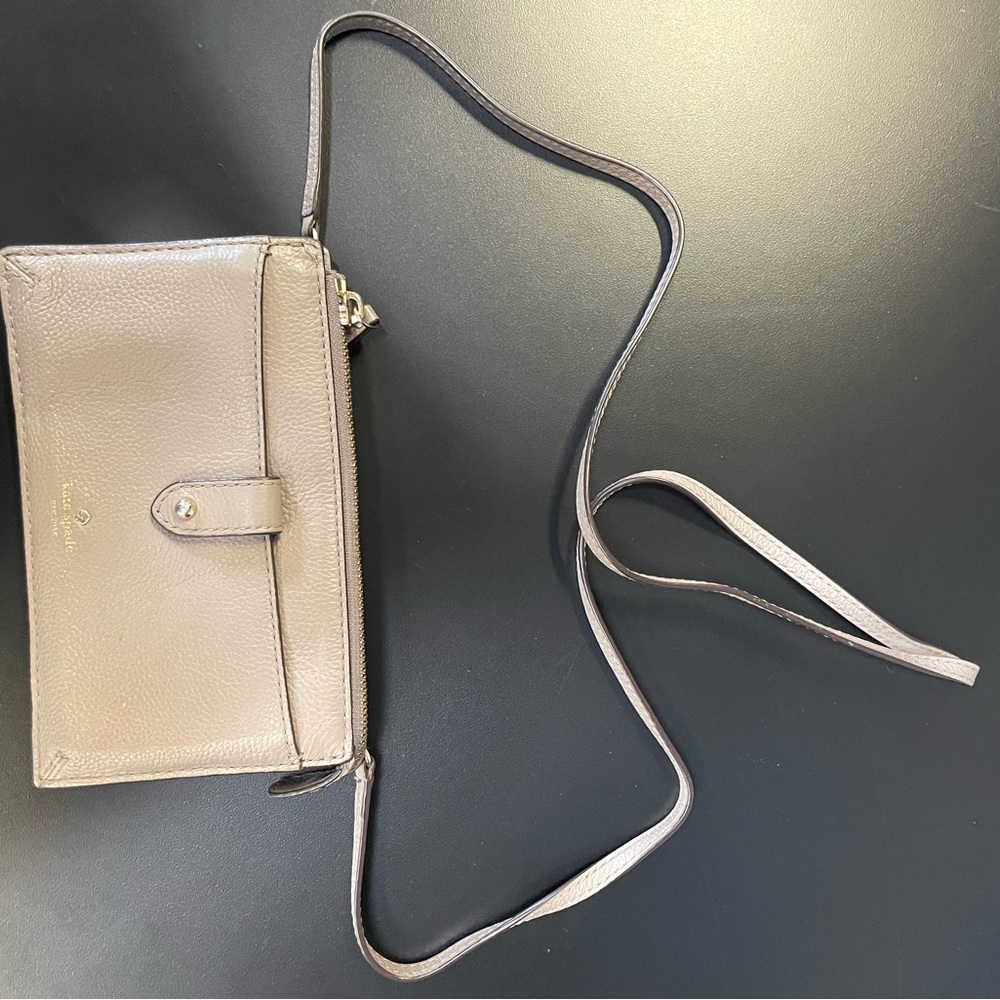 Kate Spade Gray Leather Crossbody Bag